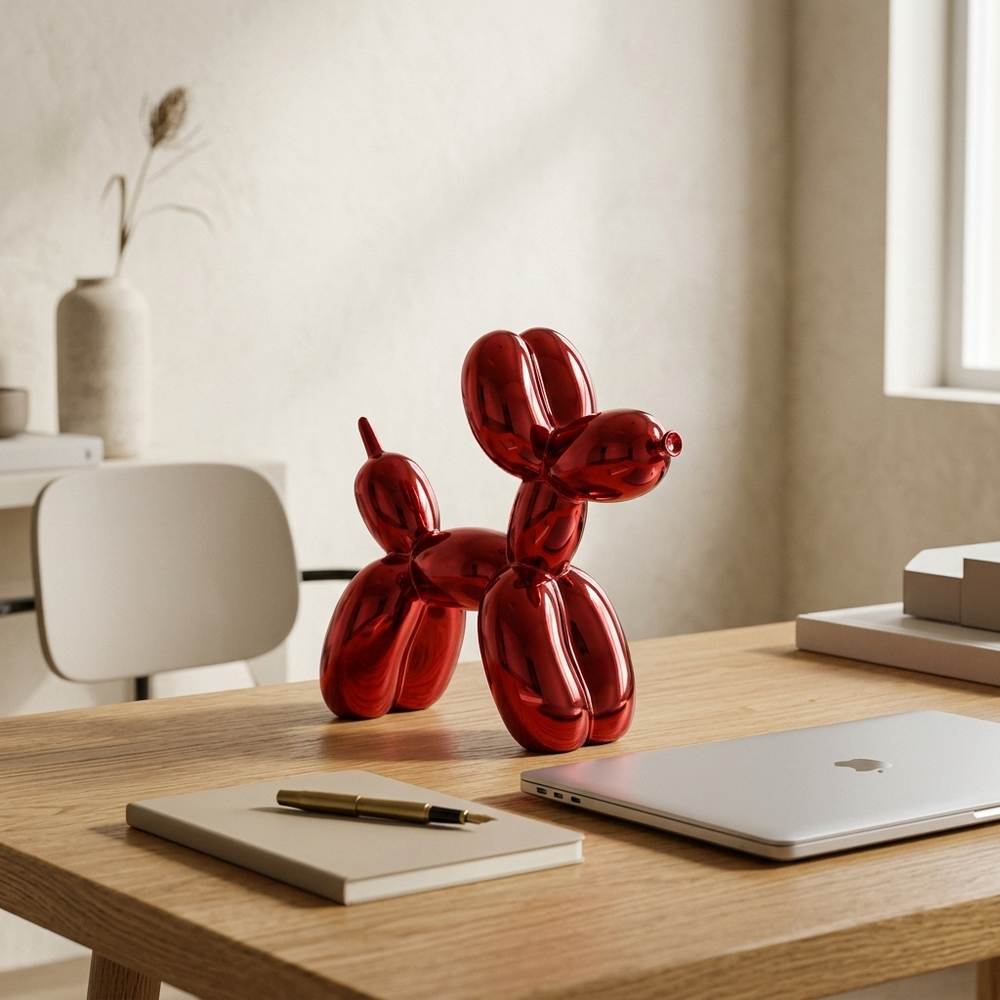 Chrome in Red, in a workspace