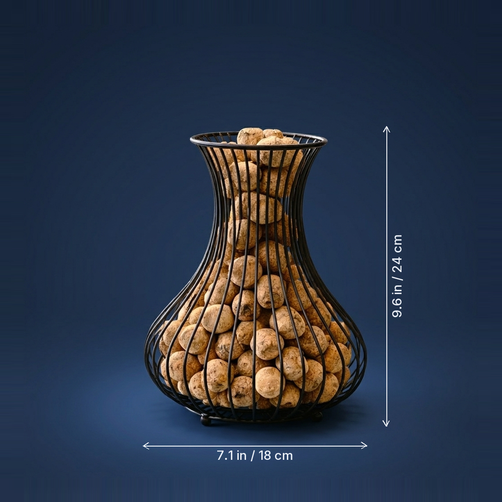 Cork - Collection Basket - European Style Bar Accent dimension drawing