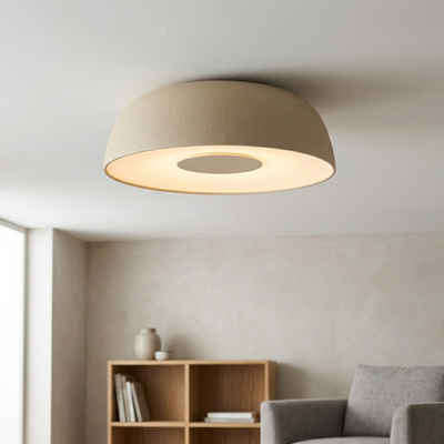 Cupola - Nordic Dome Flush-Mount Ceiling Light - Matte Macaron in brown