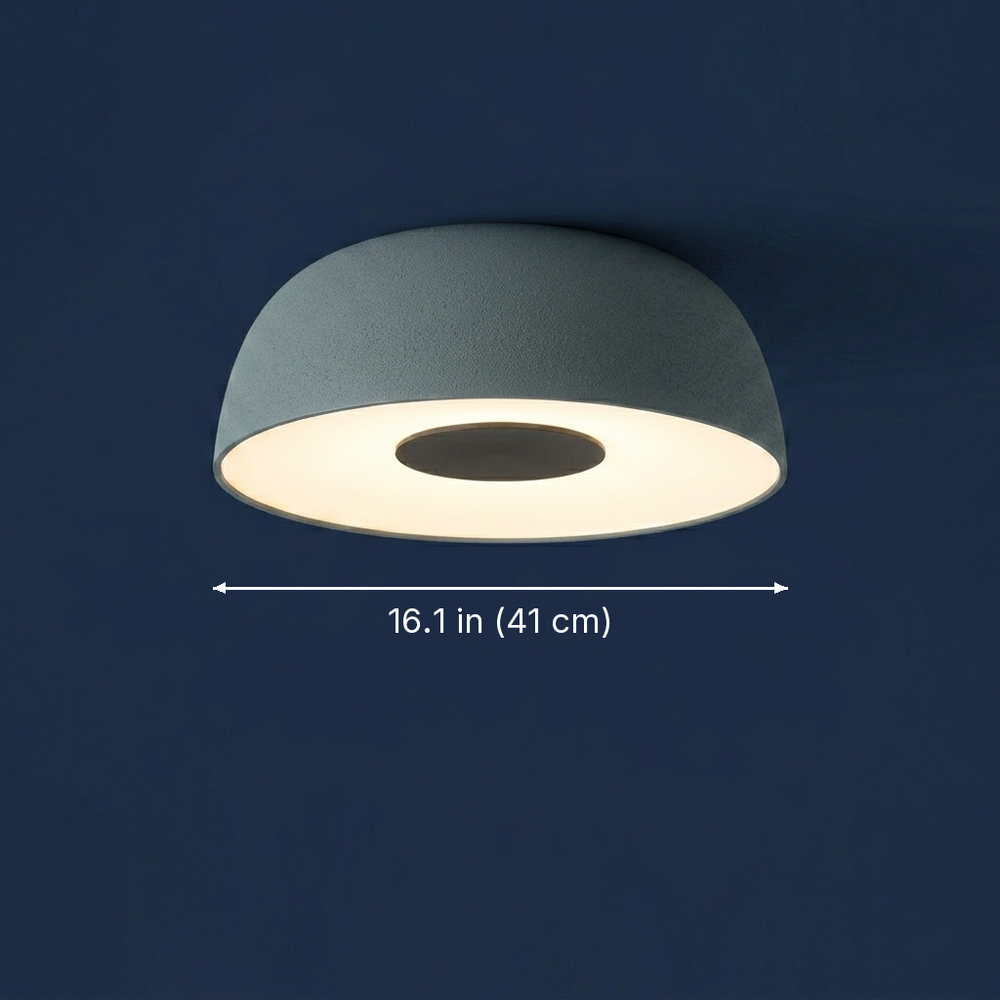 Cupola - Nordic Dome Flush-Mount Ceiling Light - Matte Macaron dimension drawing