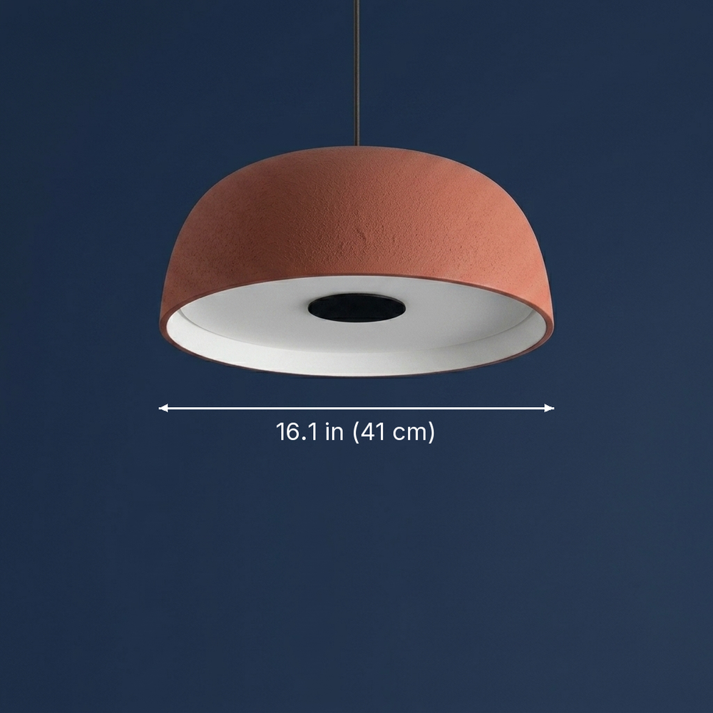 Cupola - Nordic Dome Flush-Mount Ceiling Light - Matte Macaron dimension drawing