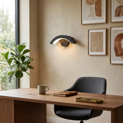 Curve - d LED Motion Sensor Wall Light - Modern Acrylic Corridor Fixture