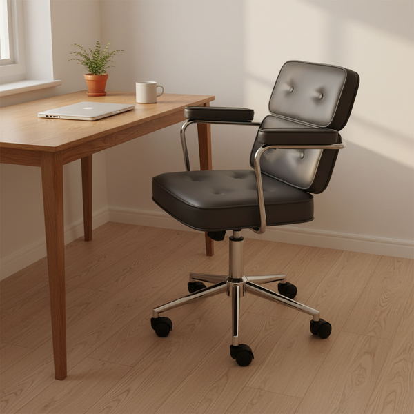 Dorso - Double Backrest Office Chair, black double backrest in a workspace