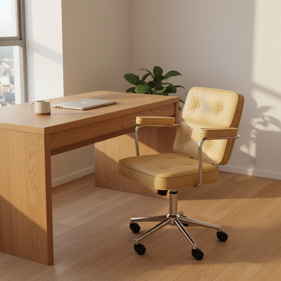 Dorso - Double Backrest Office Chair in yellow