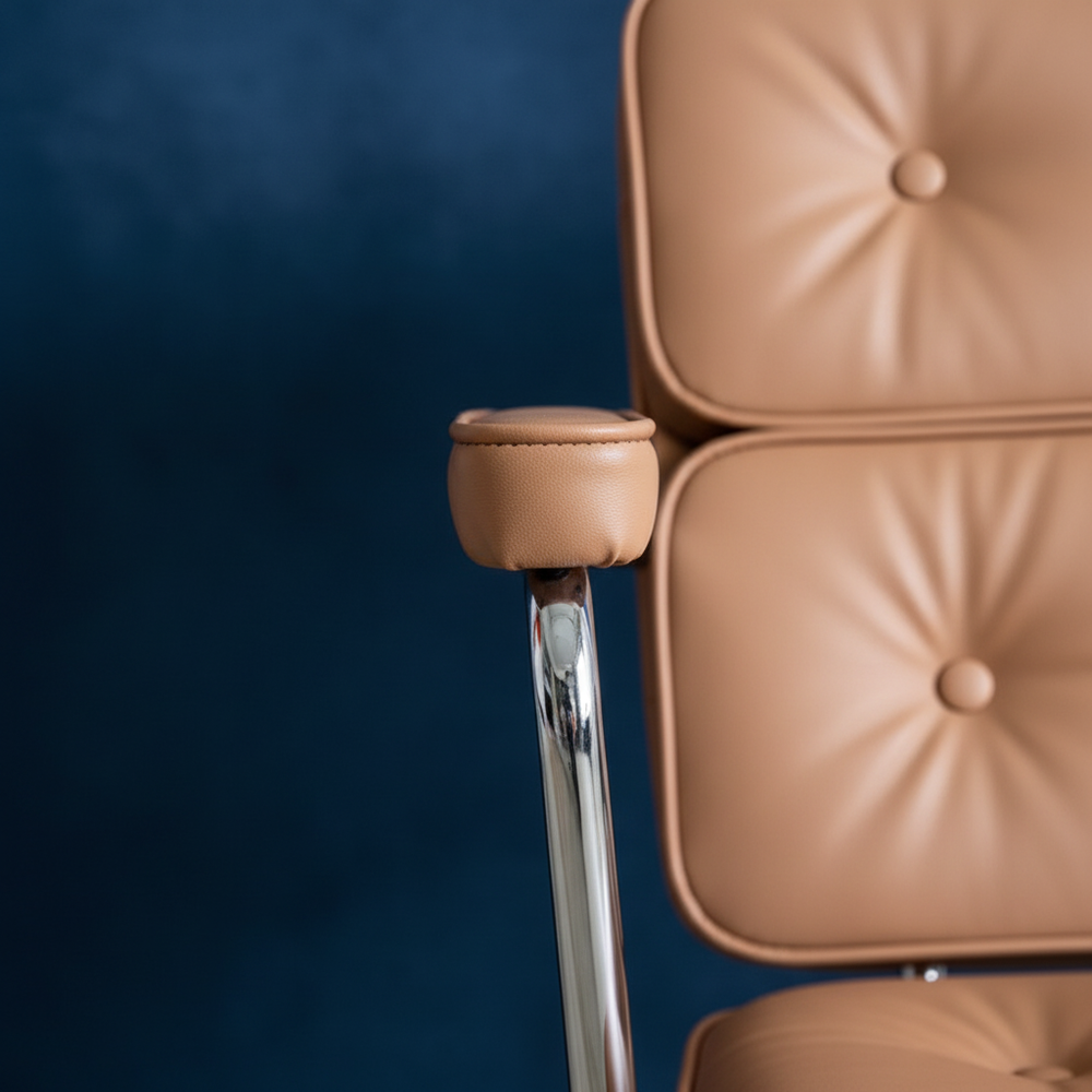 Dorso - Double Backrest Office Chair, butter yellow double backrest close up detail
