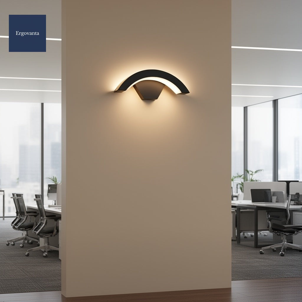 Curved LED Motion Sensor Office Wall Light