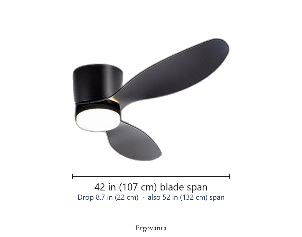 Low-Profile Flush-Mount Ceiling Fan dimensions