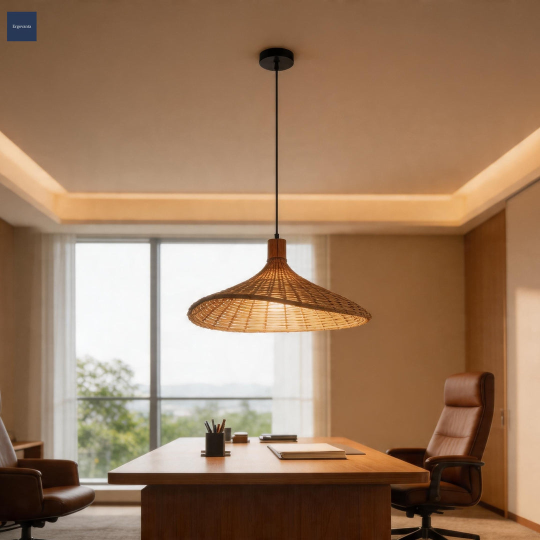 Japanese-Style Bamboo Office Pendant scene 3