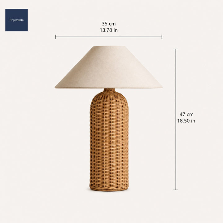 Woven Rattan Table Lamp