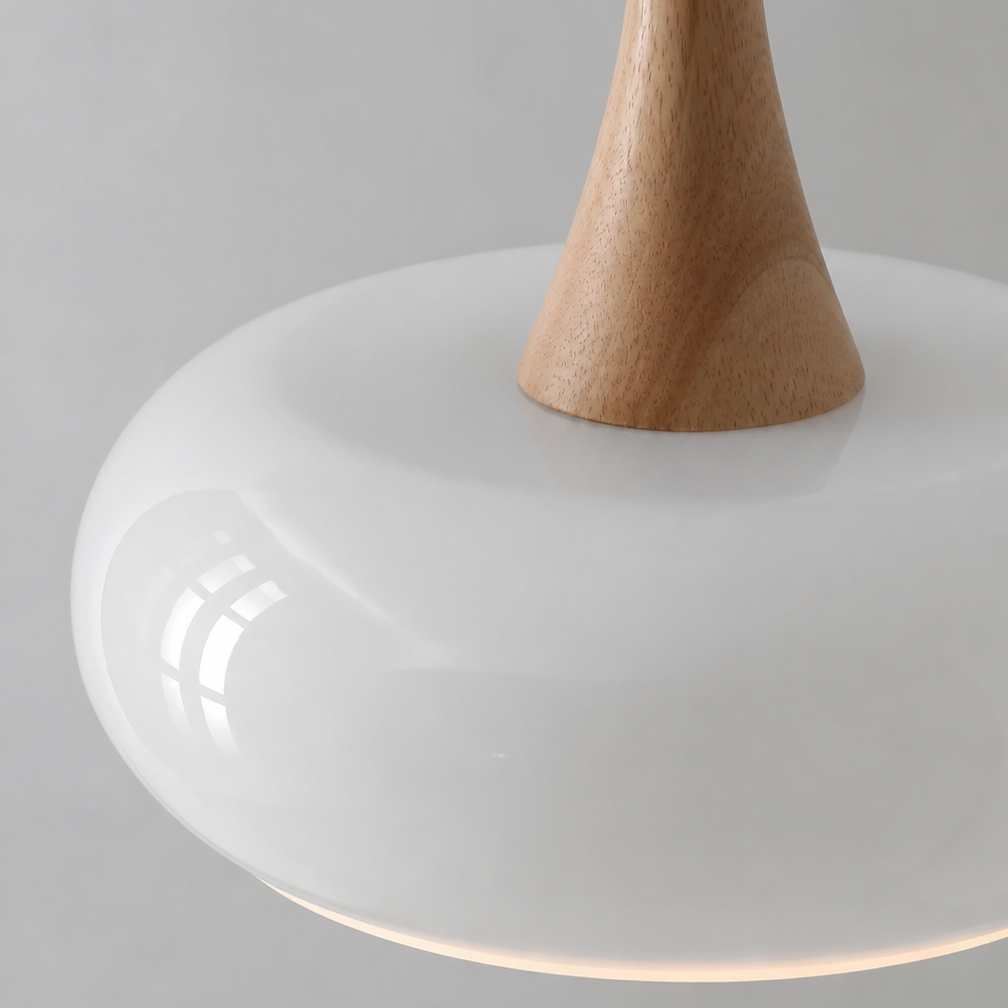 Scandinavian Wood Pendant Light, detail closeup 2