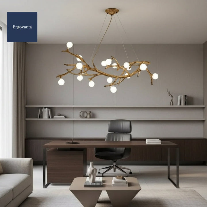 Japanese-Inspired Resin LED Office Chandelier scene 6