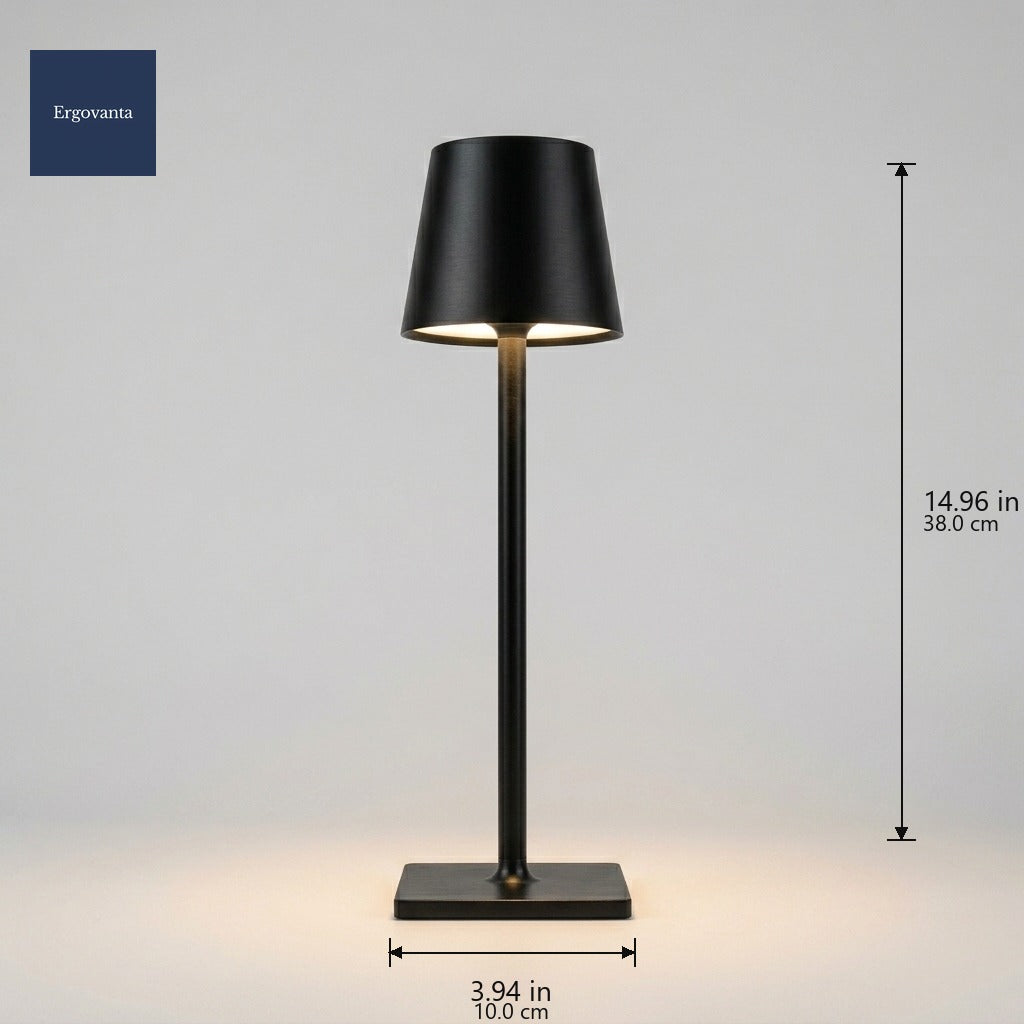 Tall Cordless Touch-Dim Lamp Black variant dimensions 3.94 x 14.96 in (10 x 38 cm)