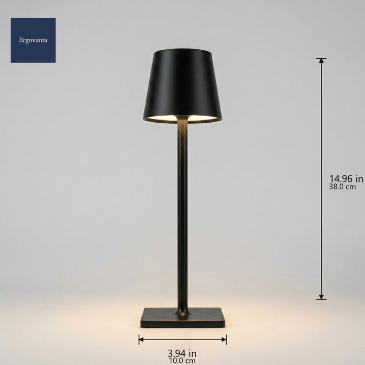 Tall Cordless Touch-Dim Lamp Black variant dimensions 3.94 x 14.96 in (10 x 38 cm)