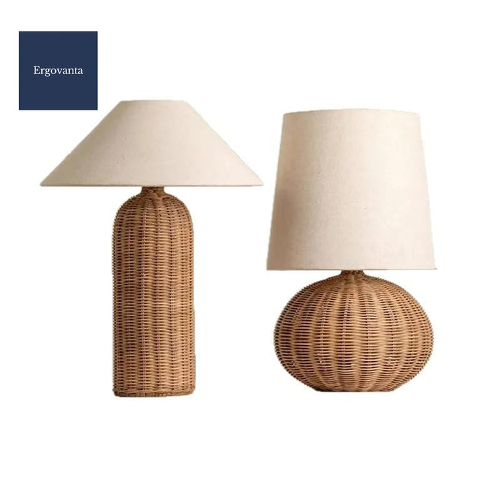 Woven Rattan Table Lamp