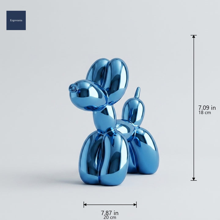 Polished balloon dog Blue dimensions
