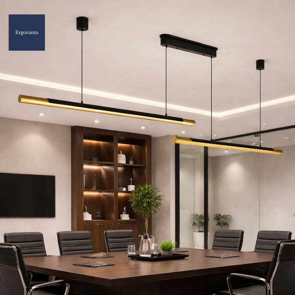 75-Inch Black and Gold Dual Tube LED
