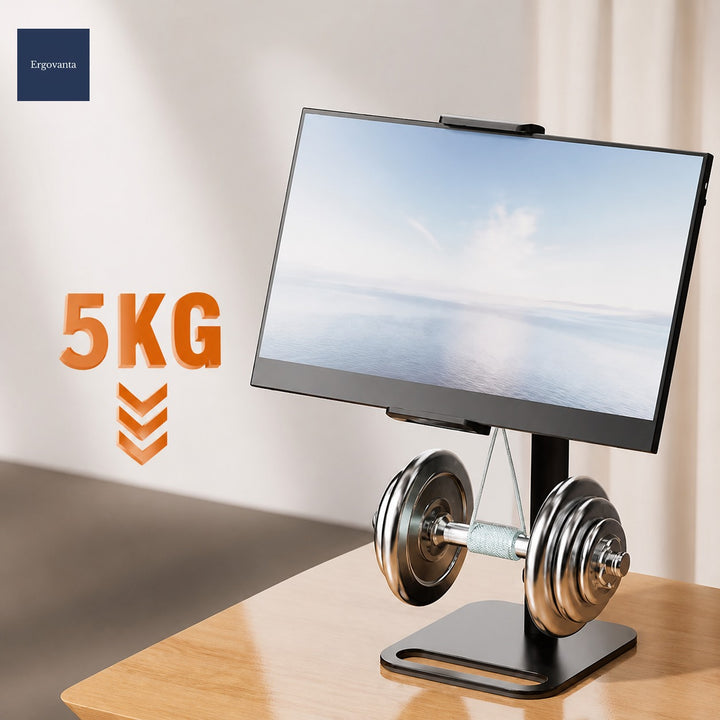 Portable Adjustable Monitor Stand - Compact Telescopic Screen Riser