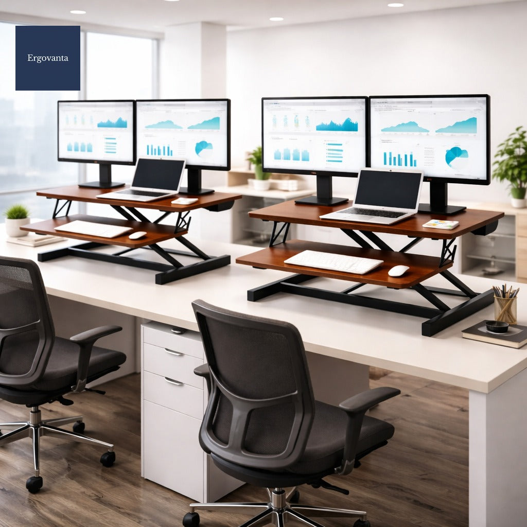 Height-Adjustable Standing Desk Converter