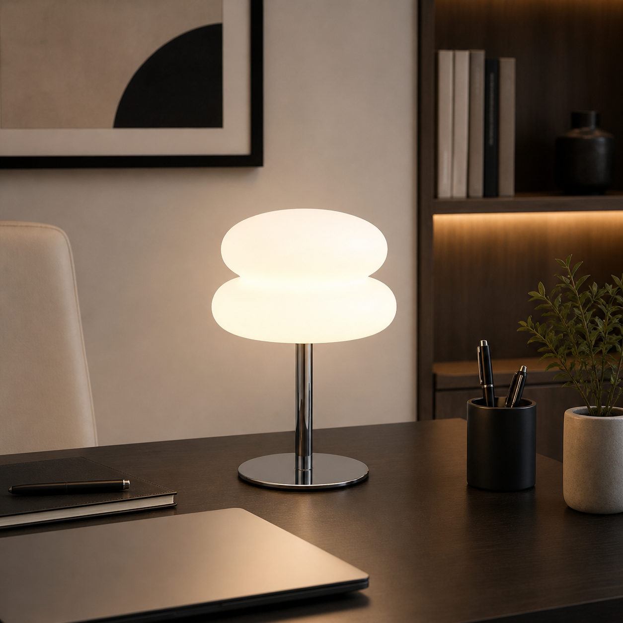 Nordic Bauhaus Table Lamp, White