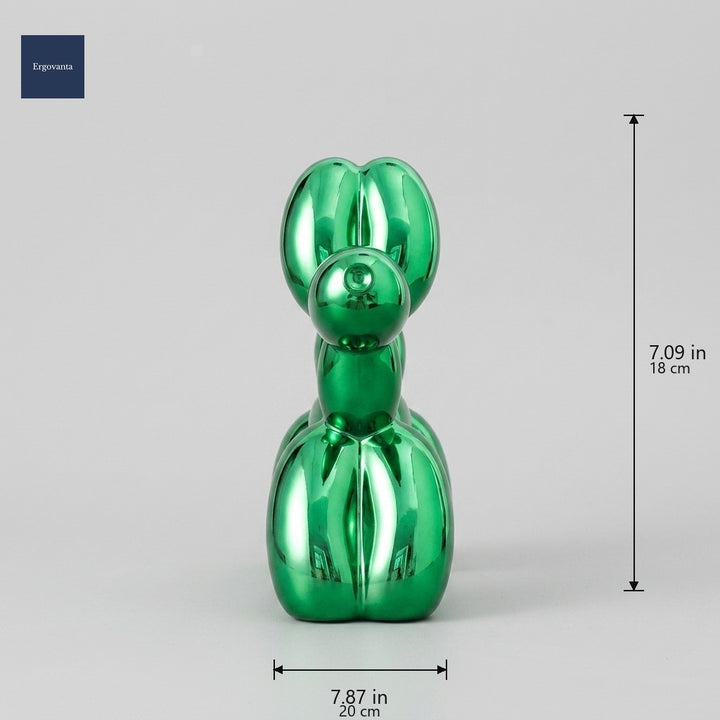 Polished balloon dog Green dimensions