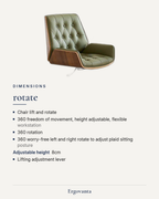 Bentwood tufted office chair editorial card