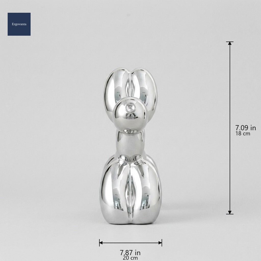 Polished balloon dog Silver dimensions