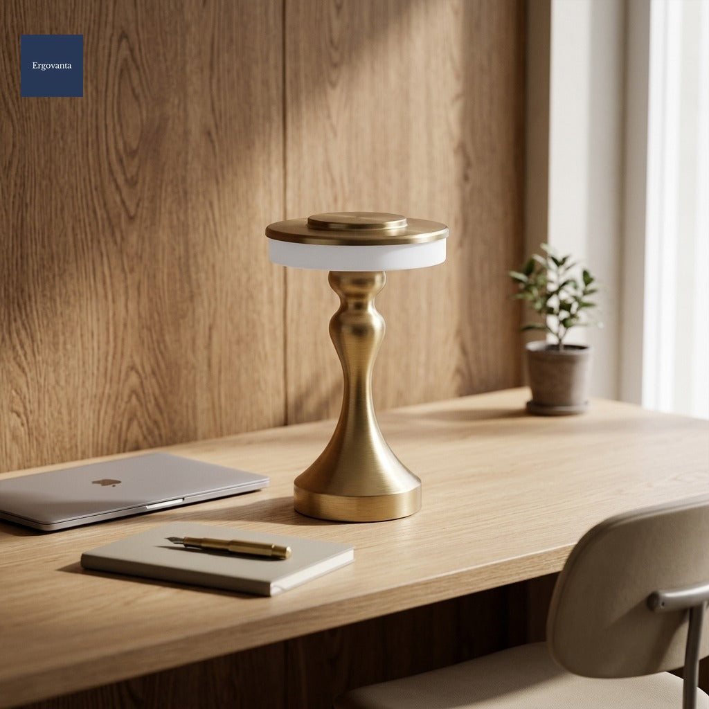 Cordless lamp Disc shade silhouette
