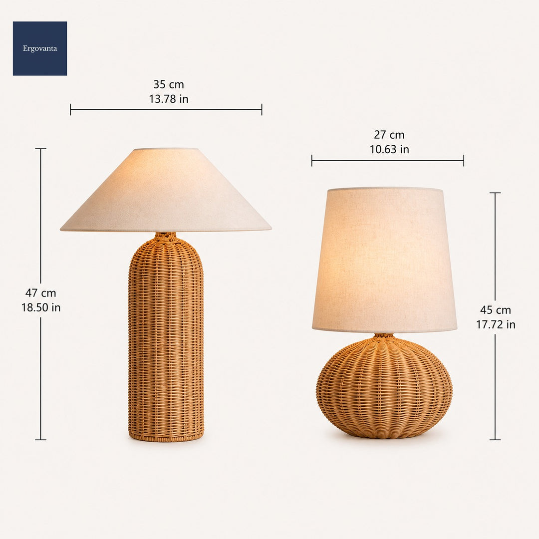 Woven Rattan Table Lamp