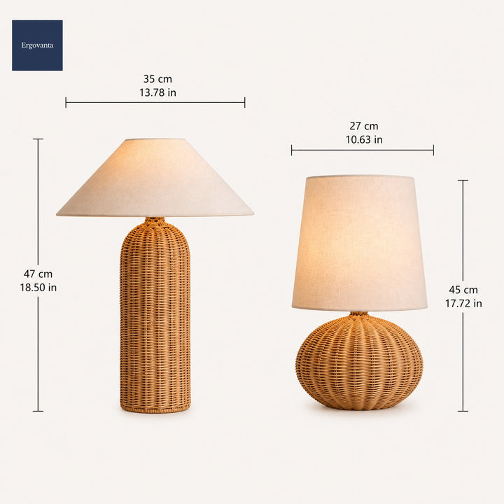 Woven Rattan Table Lamp