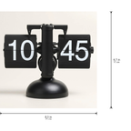 Retro flip clock dimensions, black