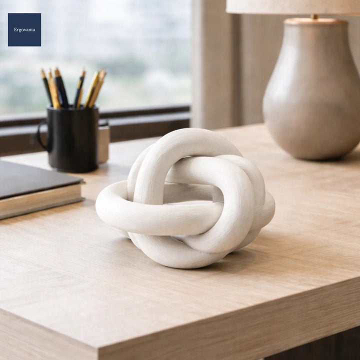 Hand-Carved Wooden Chain Link Decor