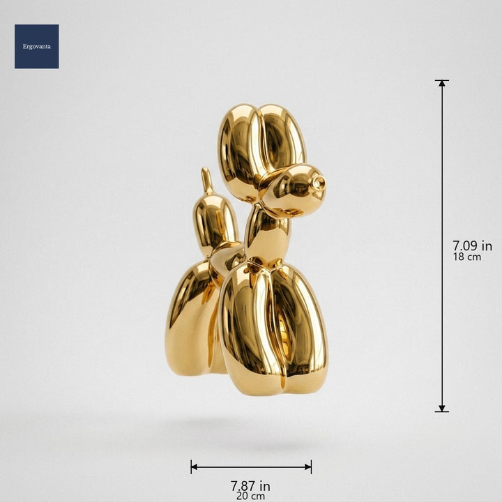 Polished balloon dog Gold dimensions
