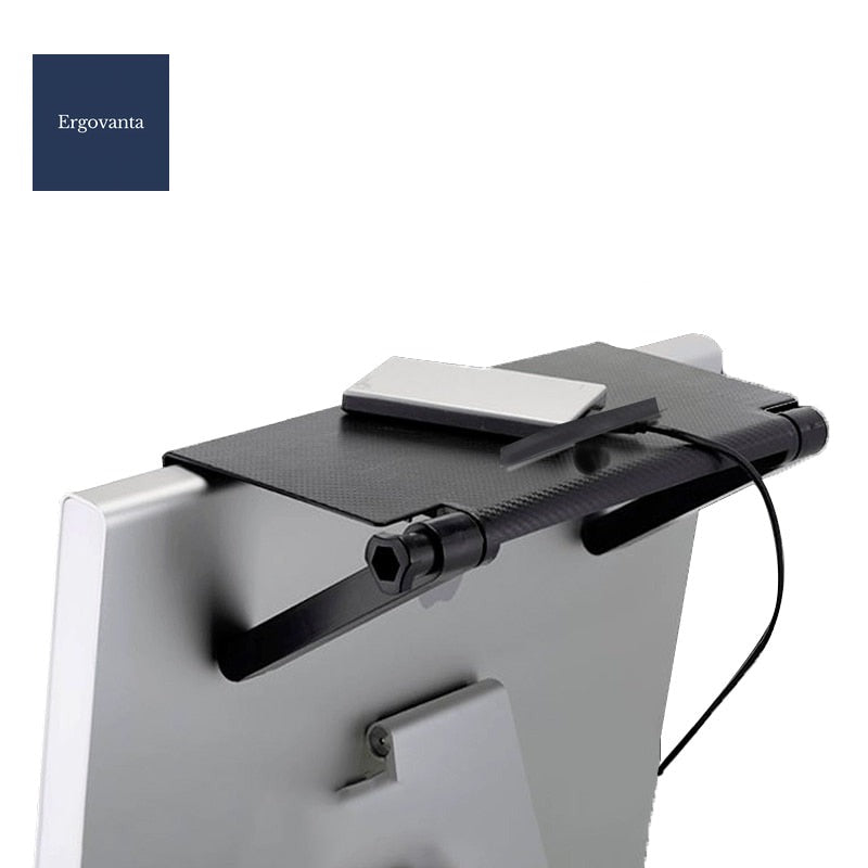 Monitor Top Storage Shelf - Adjustable Screen Organizer Riser