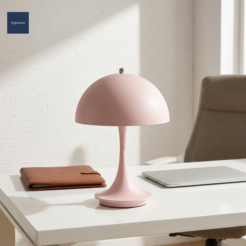 Scandinavian touch-dim lamp Pink variant