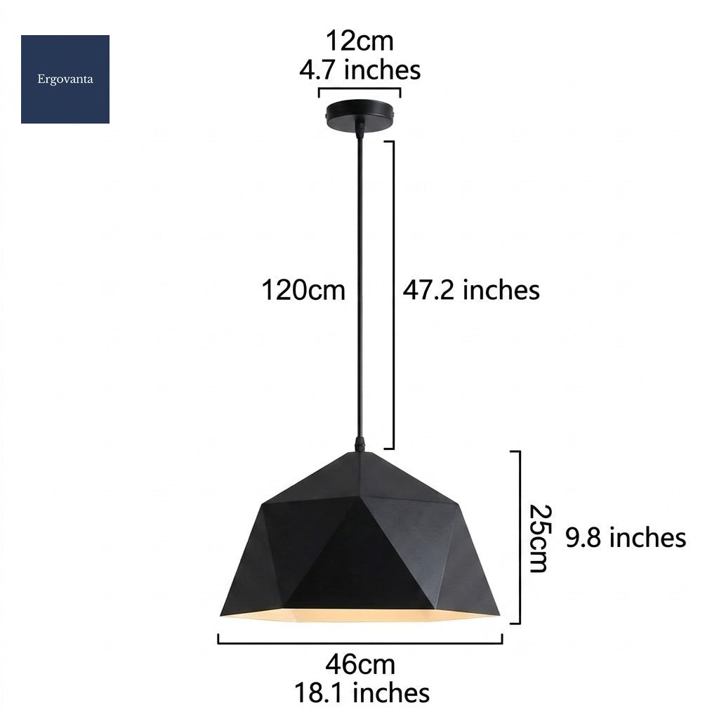 Geometric Pendant Light - Modern Office Lighting