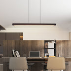 51-Inch Walnut LED Linear Pendant Light, styled hero shot 5