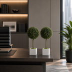 Boxwood Topiary Set (2-Piece), styled hero shot 2