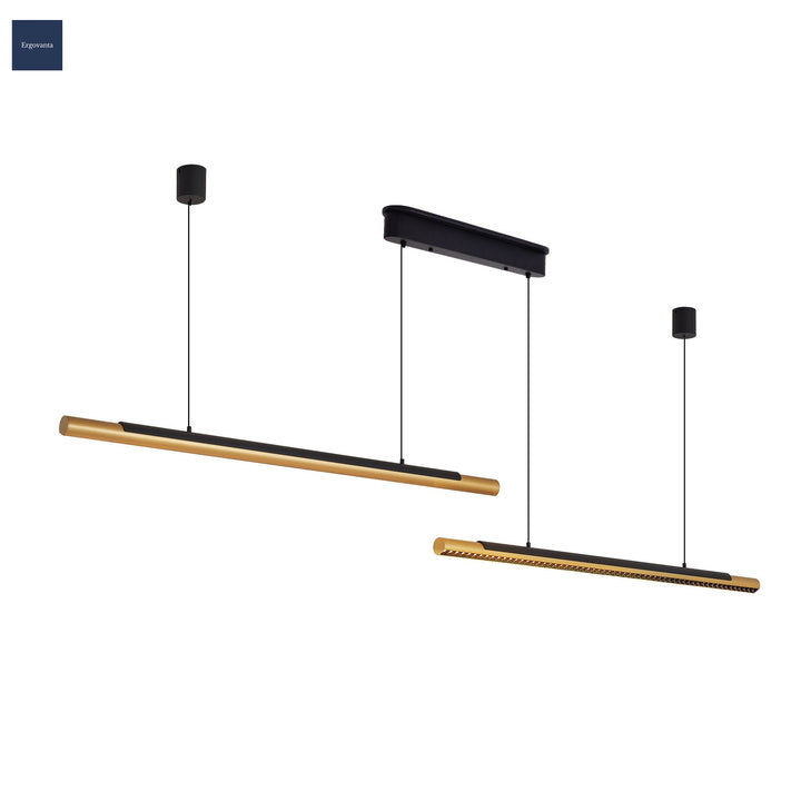 75-Inch Black and Gold Dual Tube LED