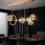Modern Crystal LED Chandelier, styled hero shot