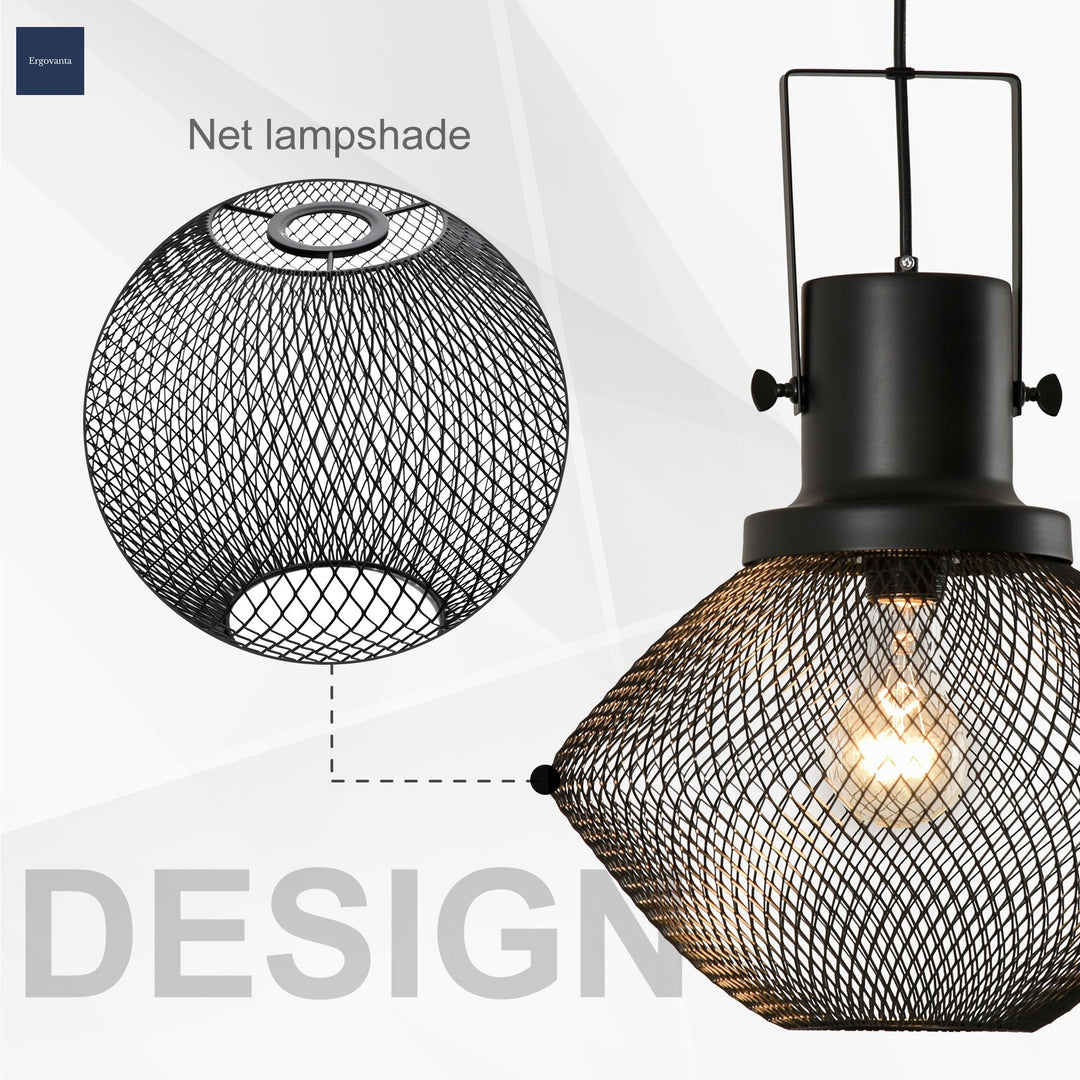 Industrial Steel Mesh Pendant Light scene 1
