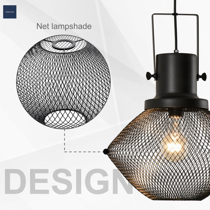 Industrial Steel Mesh Pendant Light scene 1