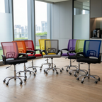 Mesh back task chair lineup in all eight colors