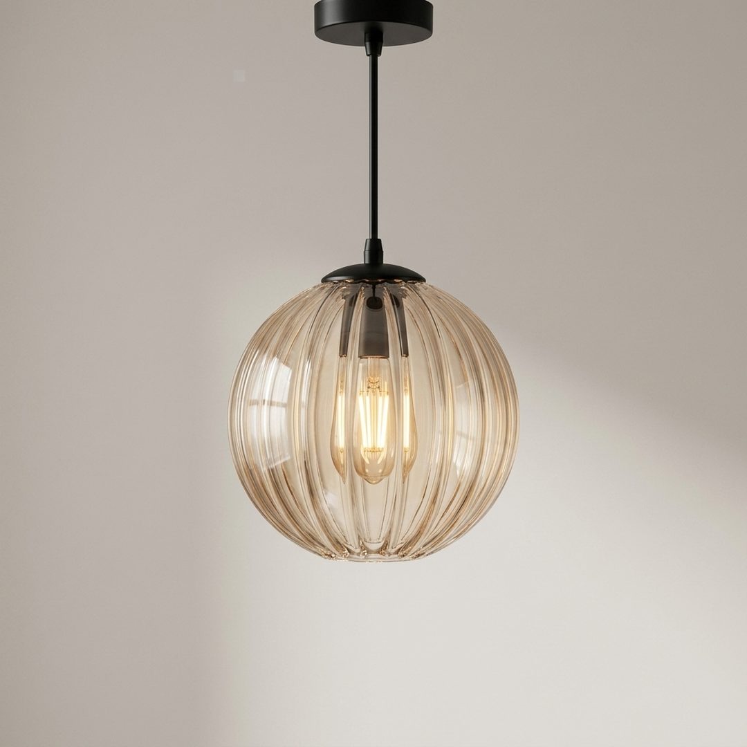 Glass Pendant, Globe Clear