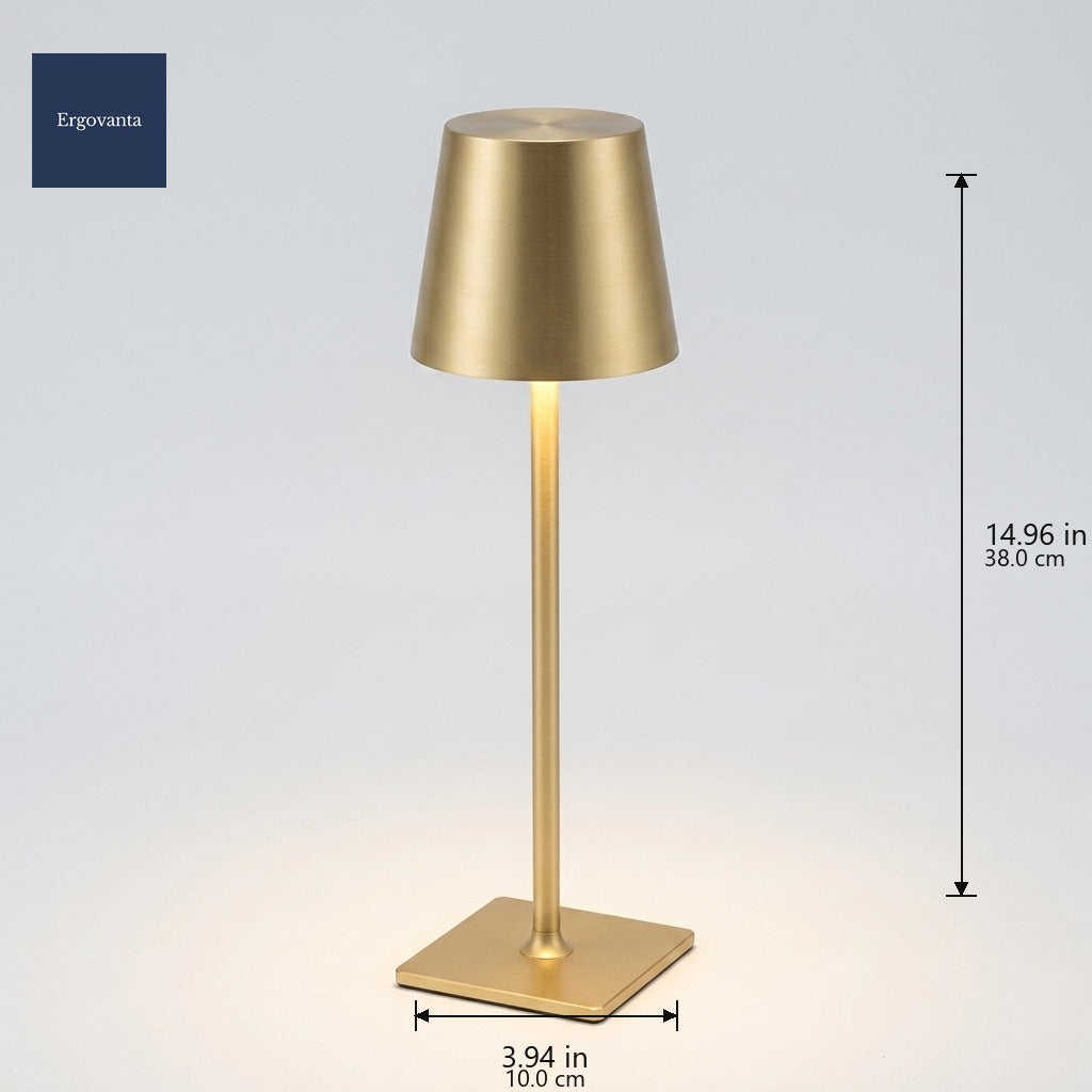 Tall Cordless Touch-Dim Lamp Gold variant dimensions 3.94 x 14.96 in (10 x 38 cm)