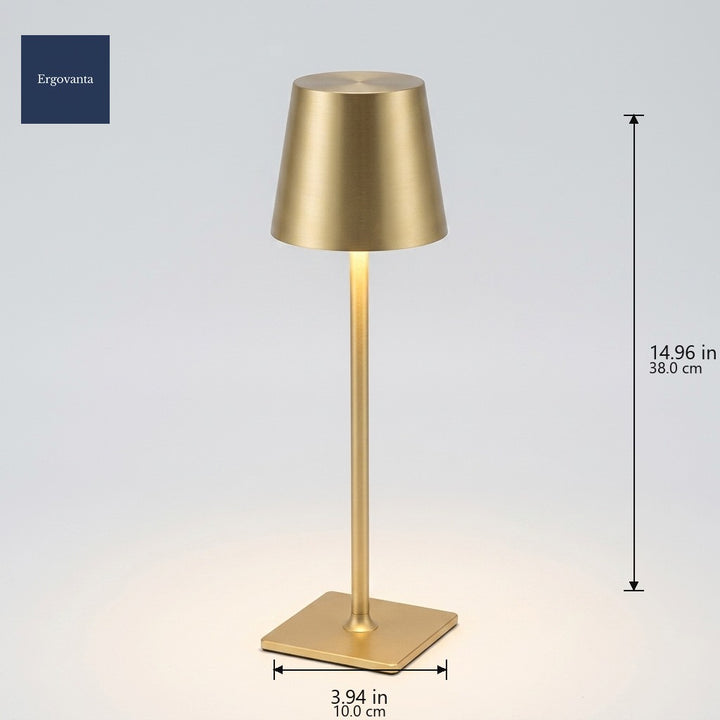 Tall Cordless Touch-Dim Lamp Gold variant dimensions 3.94 x 14.96 in (10 x 38 cm)