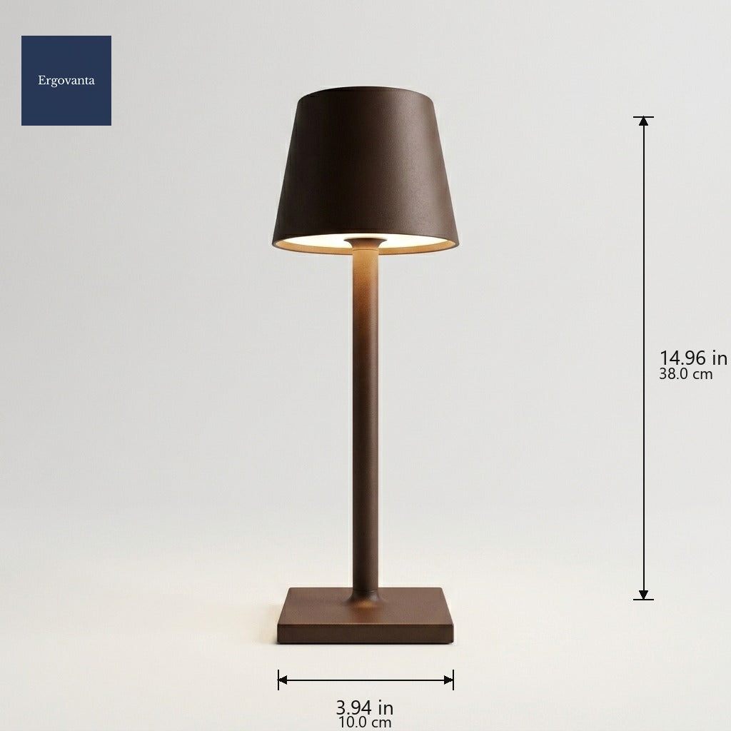Tall Cordless Touch-Dim Lamp Brown variant dimensions 3.94 x 14.96 in (10 x 38 cm)