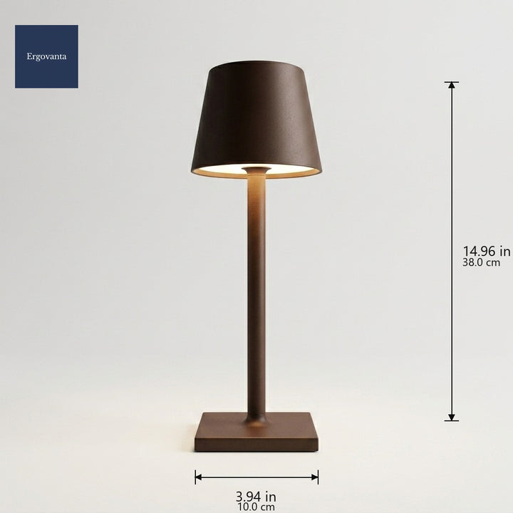 Tall Cordless Touch-Dim Lamp Brown variant dimensions 3.94 x 14.96 in (10 x 38 cm)