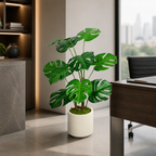 Artificial Monstera Plant Set (2 Piece), styled hero shot 2