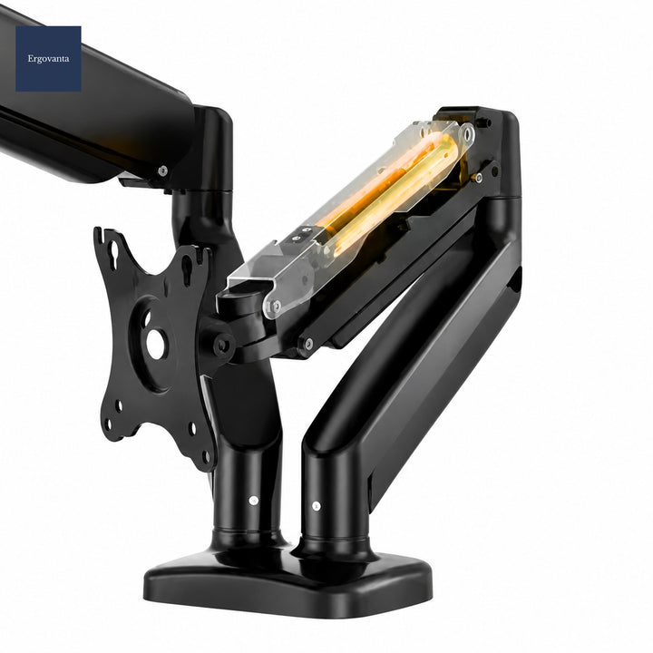Dual Monitor Arm Mount - Gas Spring Adjustable Desk Setup for 13-32 inch Screens