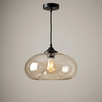 Glass Pendant, Oval Clear